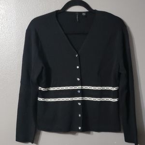Venini Black Button Down Long Sleeve Sz L